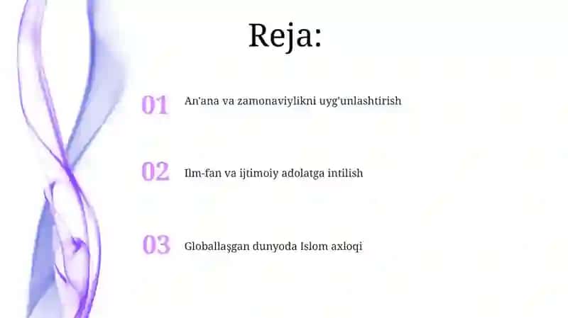 Globallaşgan dunyoda Islom axloqi 2