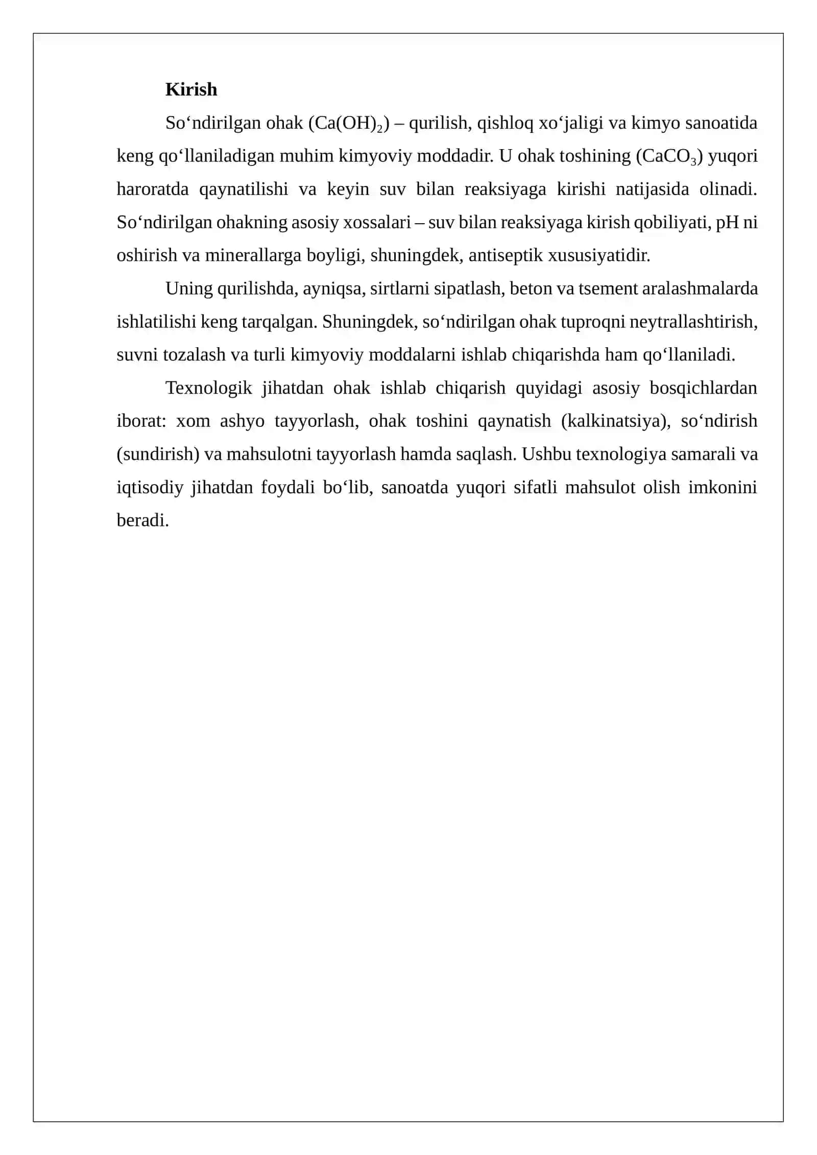 So’ndirilgan ohak ishlab chiqarish texnologiyasi 2