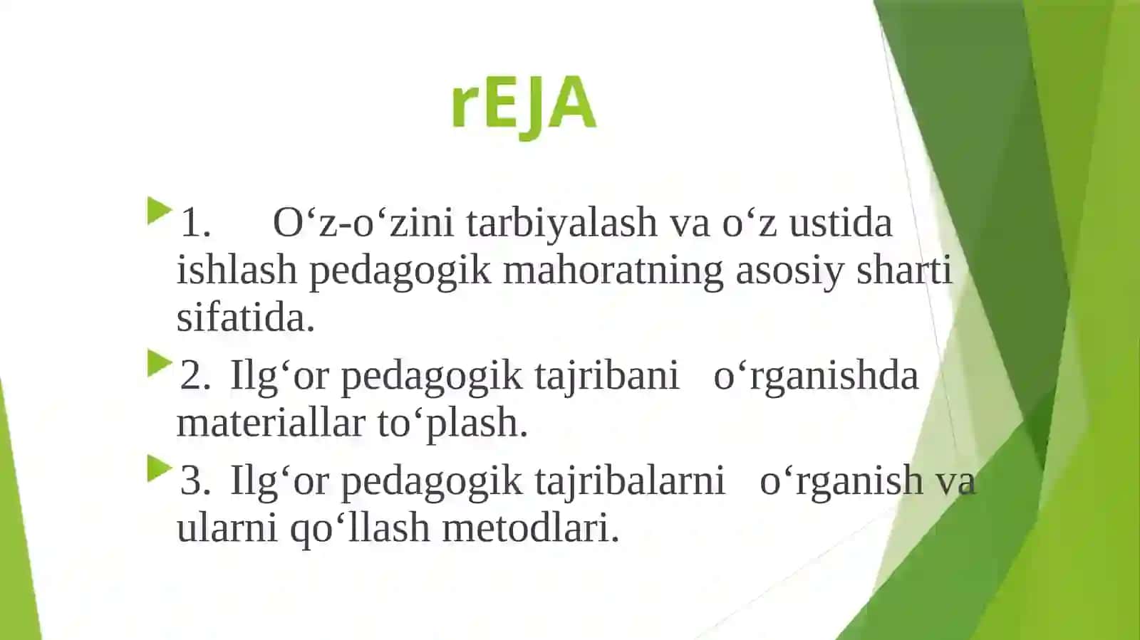 O'zini-o'zinazoratqilish savollari 2