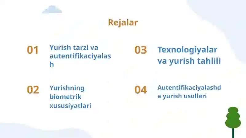 Odamning yurish tarzi orqali autentifikaciyalash usullarining tahlili 2