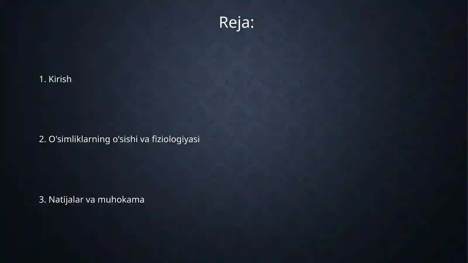 Turli muhitda osgan osimliklarni sharoitini taqqoslash 2