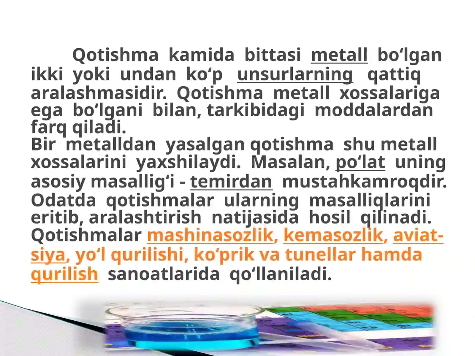 Qotishmalar.Metallarning korroziyasi va undan saqlash usullari 2