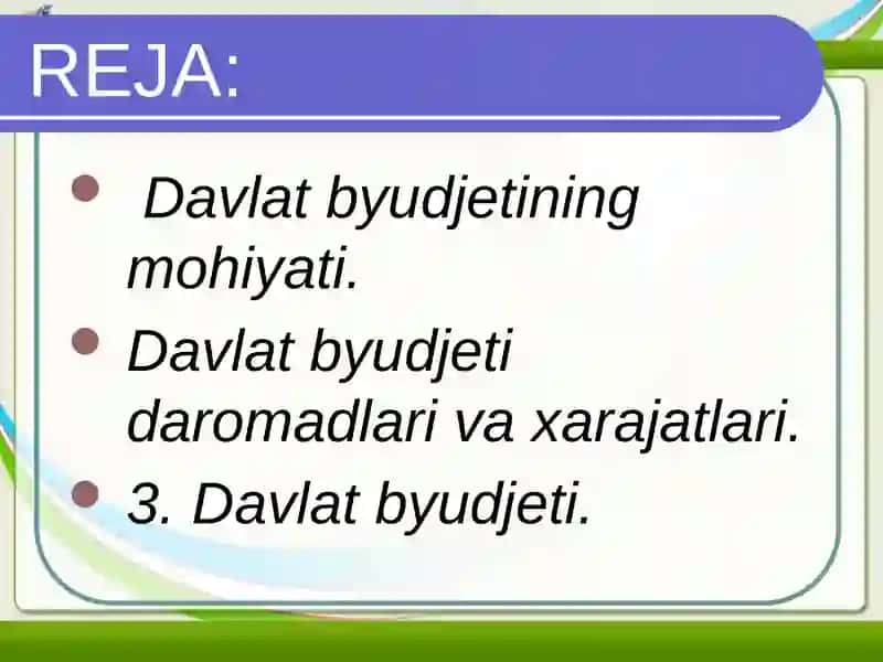 O'zbekiston davlat byudjeti 2