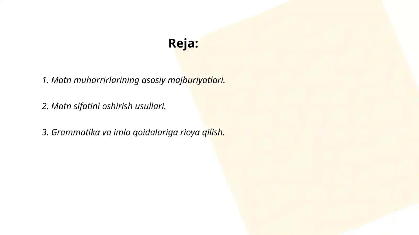 Matn muharrirlarning vazifalari va imkoniyatlari 2