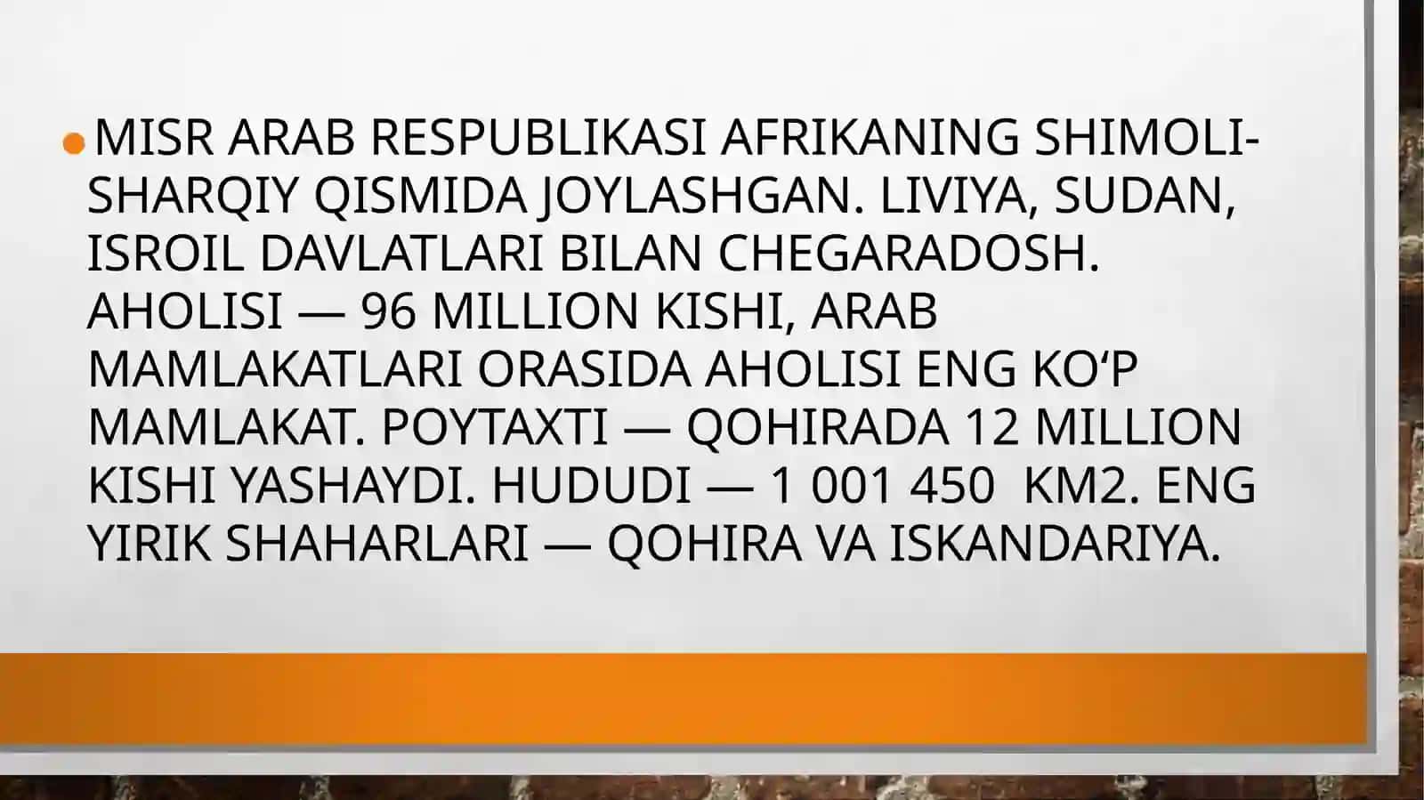 Misr turizmi va uning o'ziga xos tomonlari 2