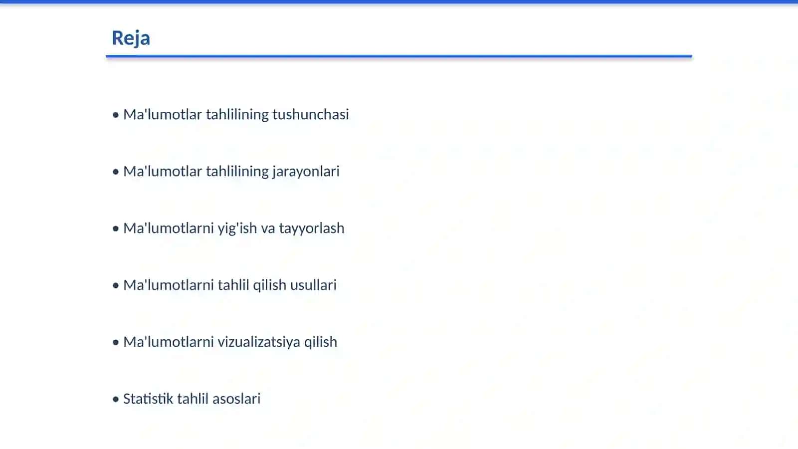 Ma'lumotlar tahlili 2