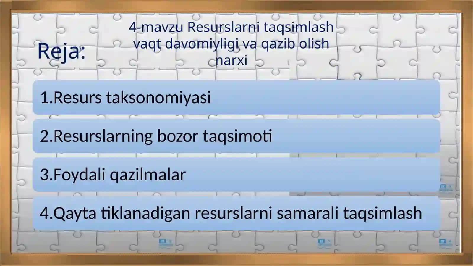 Resurslarni taqsimlash vaqtdavomiyligi vaqazibolish narxi 2