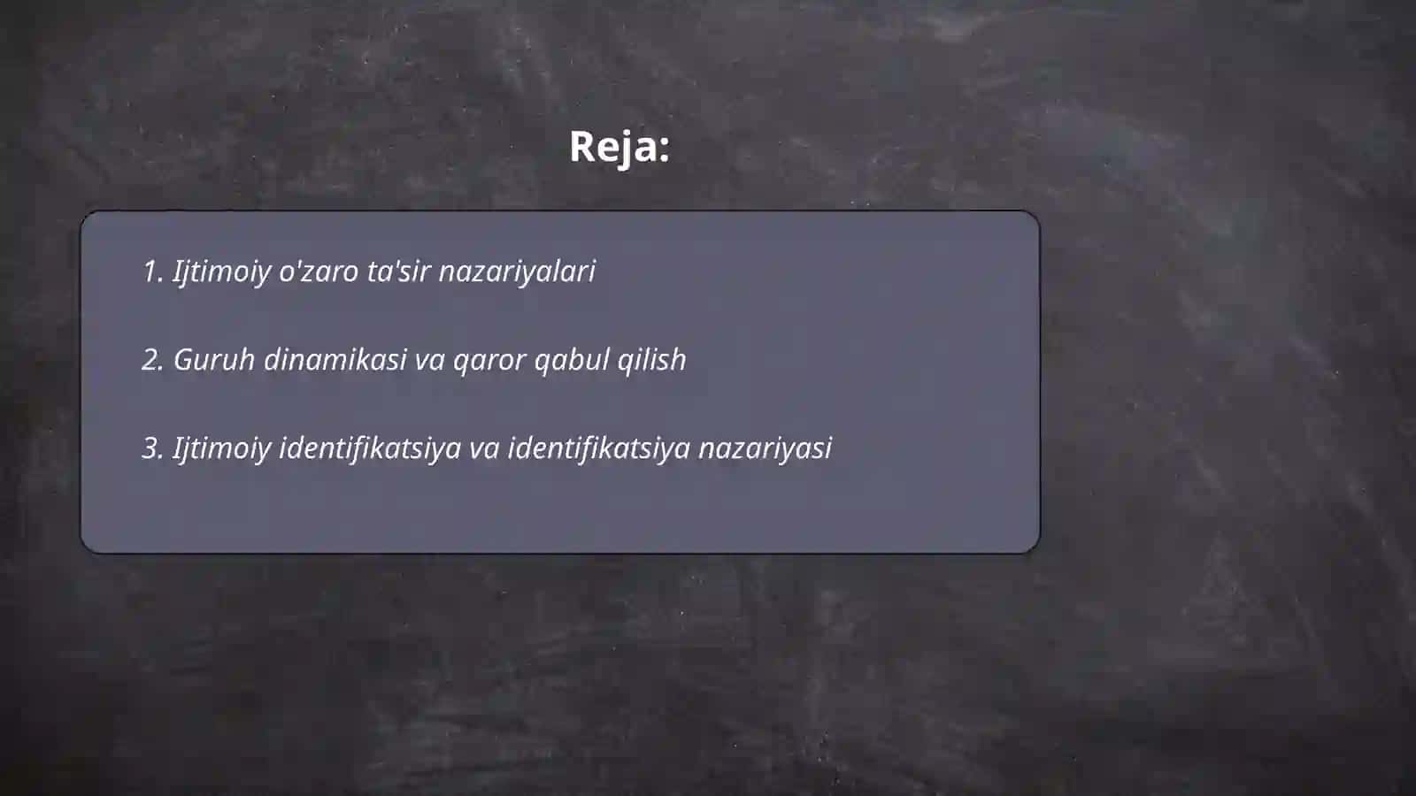 Ijtimoiy psixologiyaning asosiy zamomaviy yo'nalishlari 2