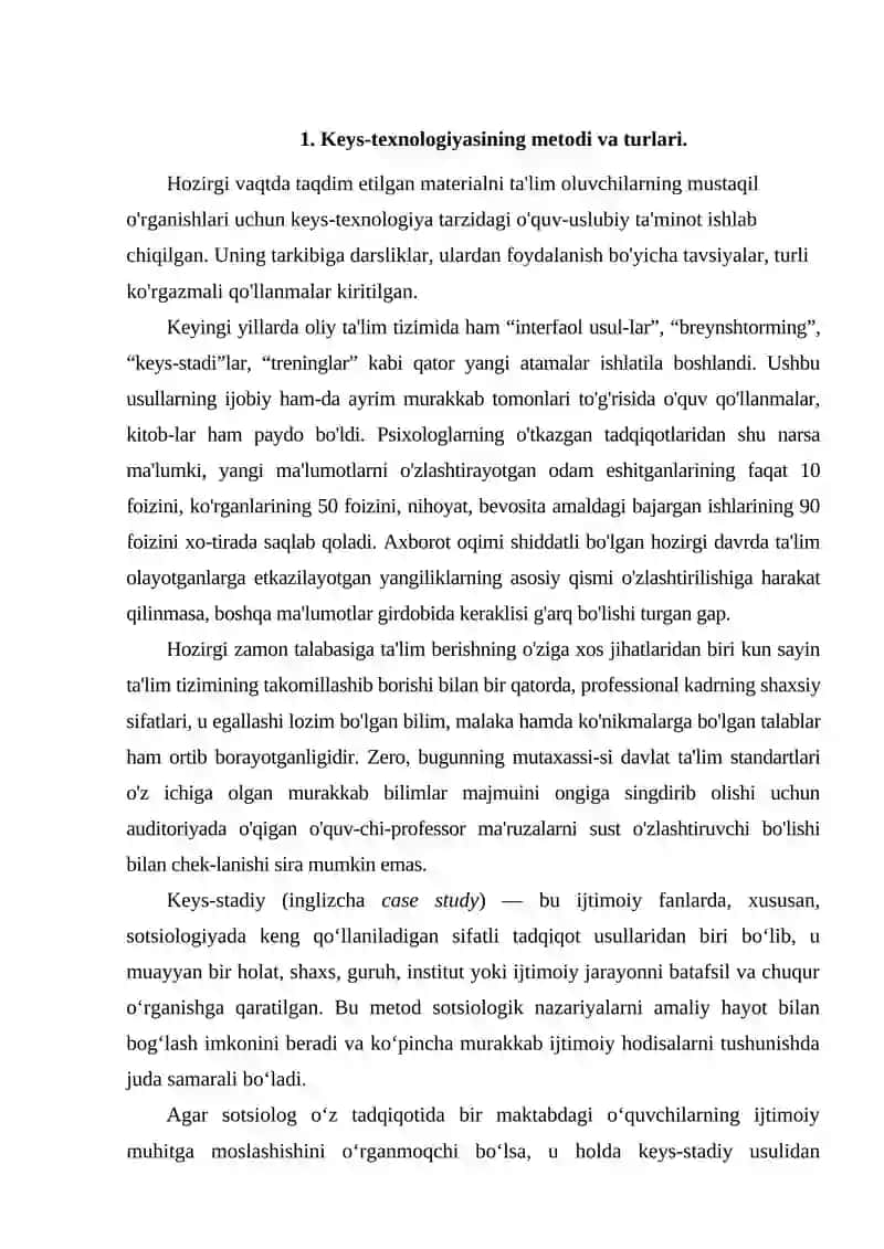 Sotsiologik tadqiqotlarda keys -stadiy (case-study 2