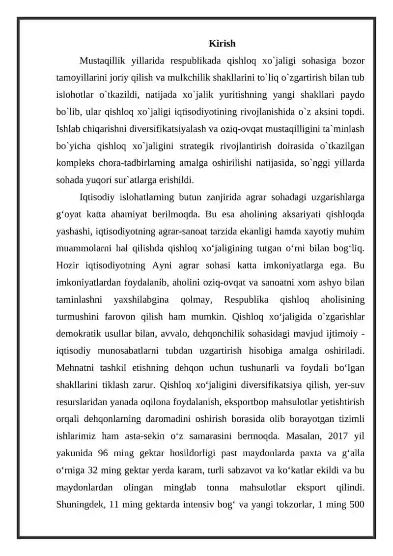 Mustaqillik yillarida qishloq xo‘jaligi va sanoat sohasidagi o‘zgarishlar 2