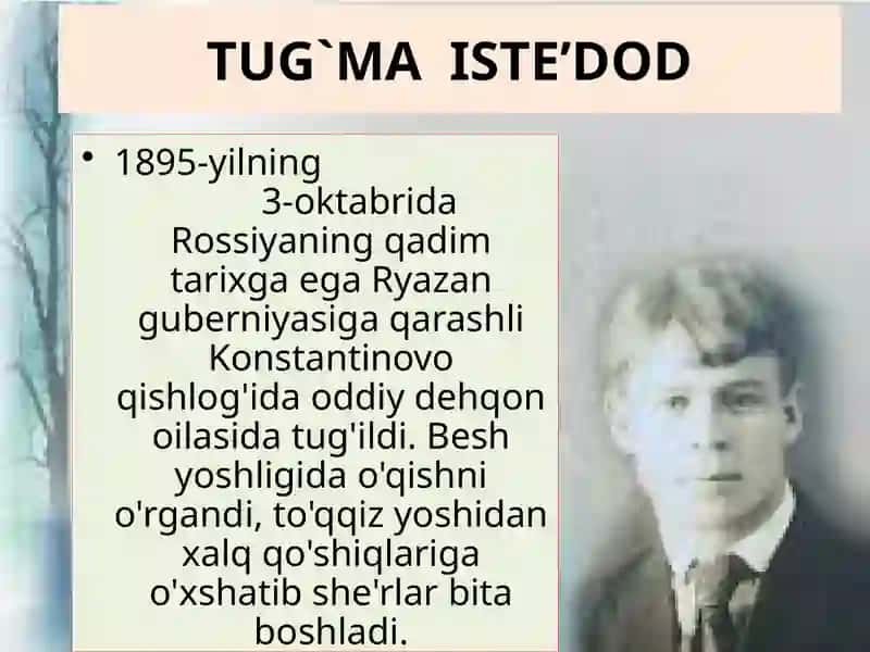 SERGEY Yesenin 2