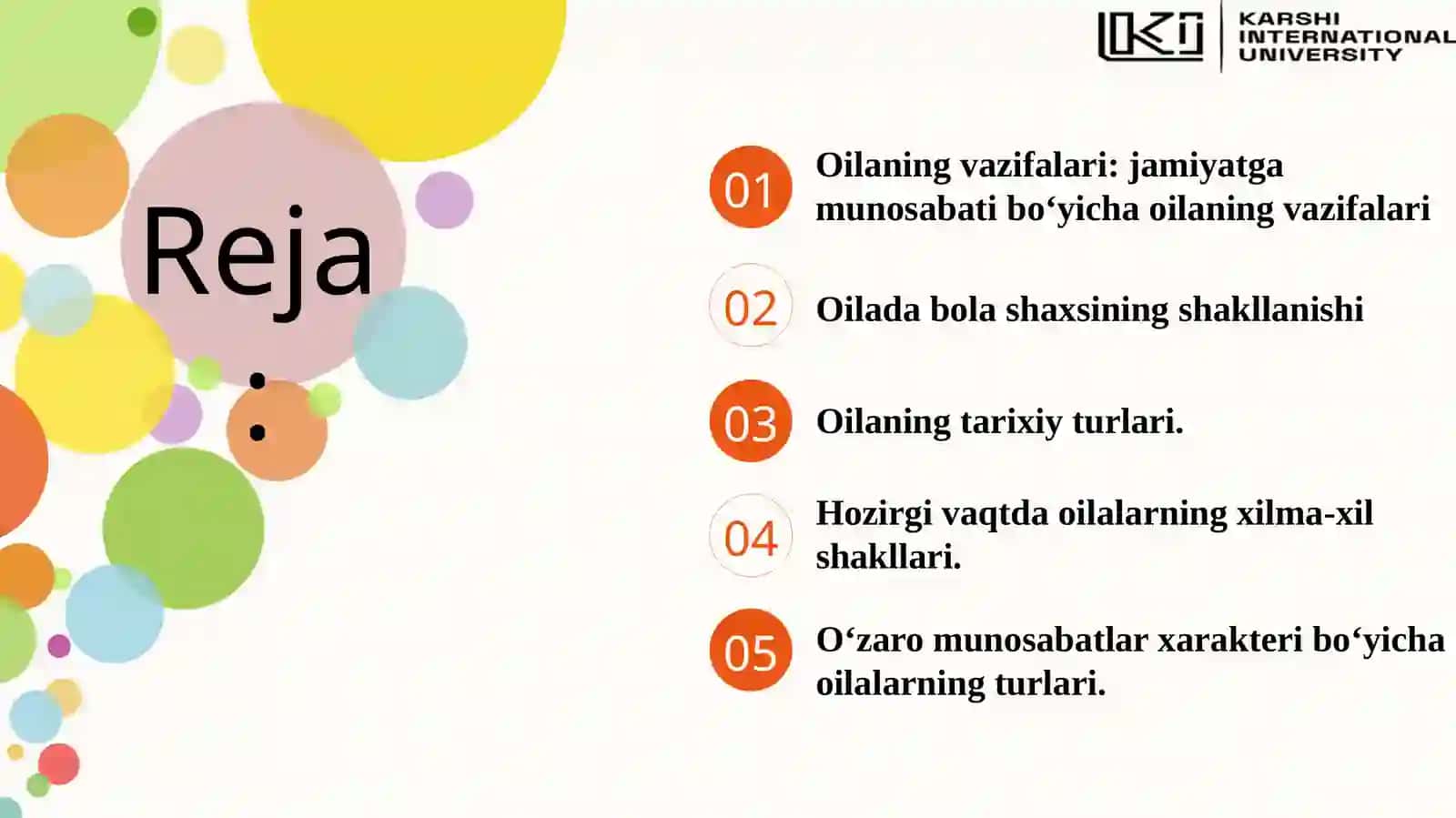 Oilaning va uning vazifalari 2
