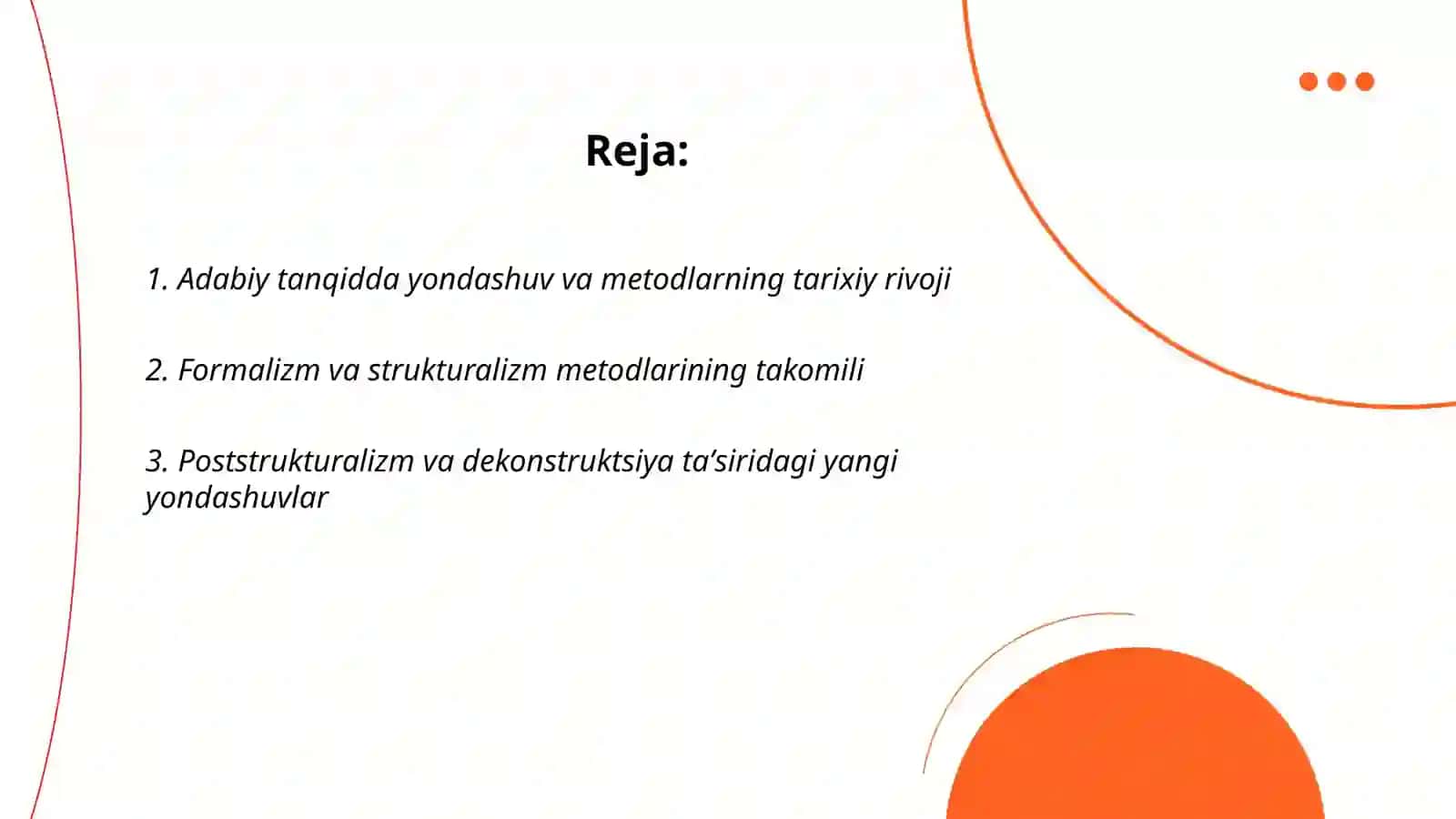 Adabiy tanqid:yangilanish jarayonlari 2