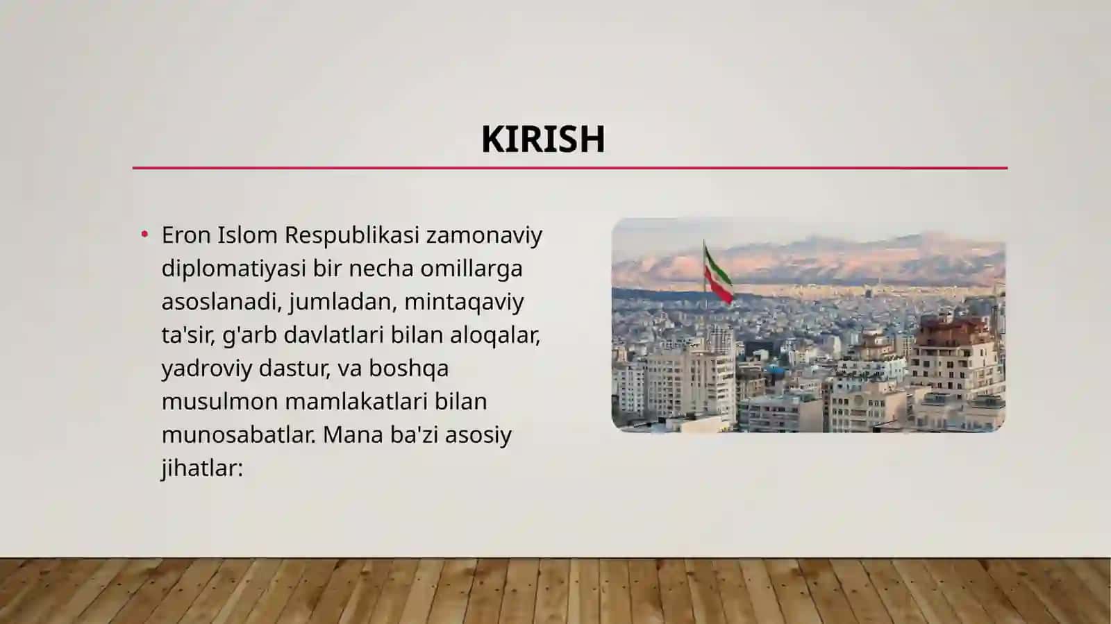 Eron Islom Respublikasining amaliy diplomatiyasi 2