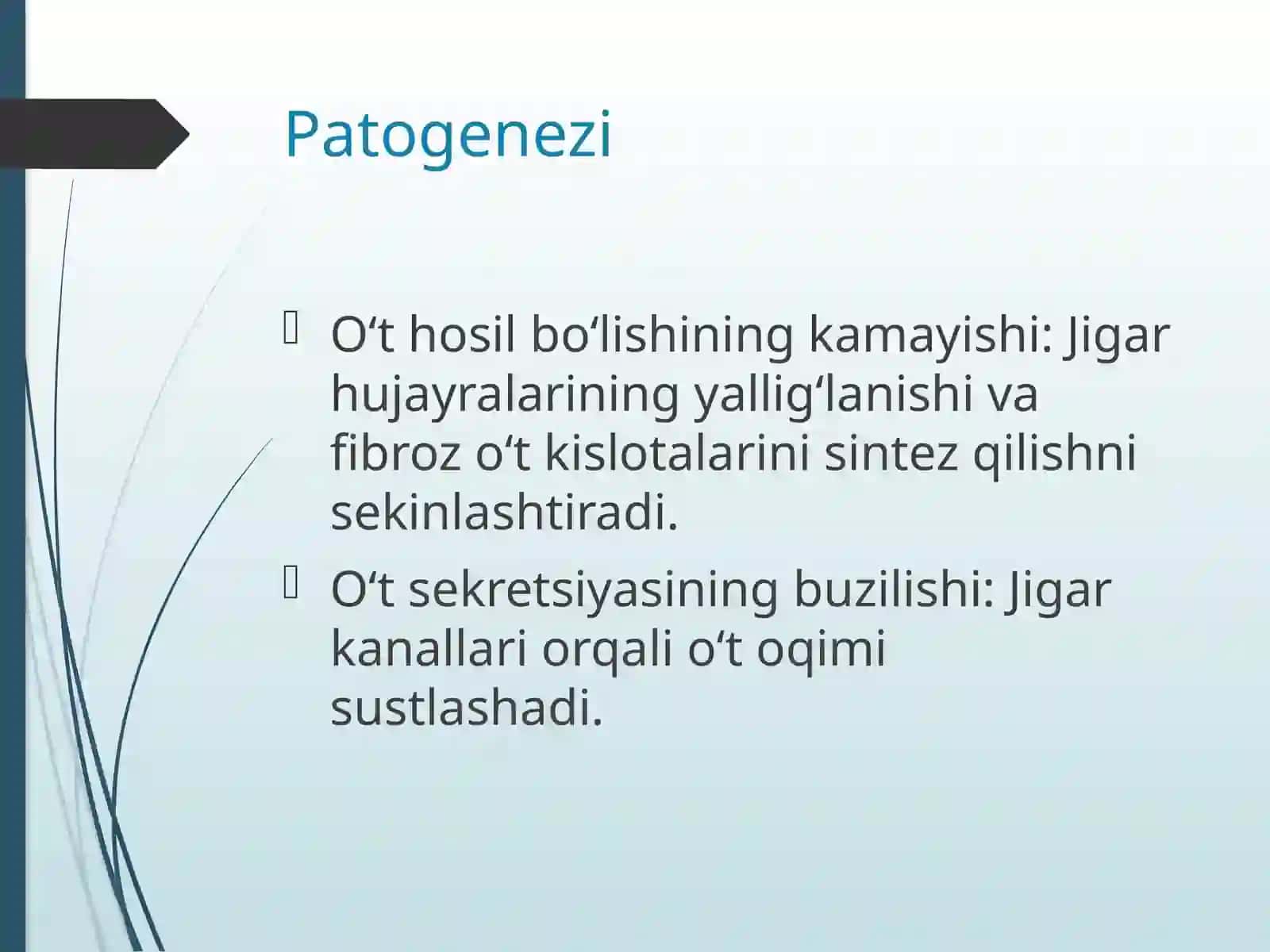 Surunkali gepatitlar va xolesistitlarda yog‘lar hazm bo‘lishining buzilishi 2