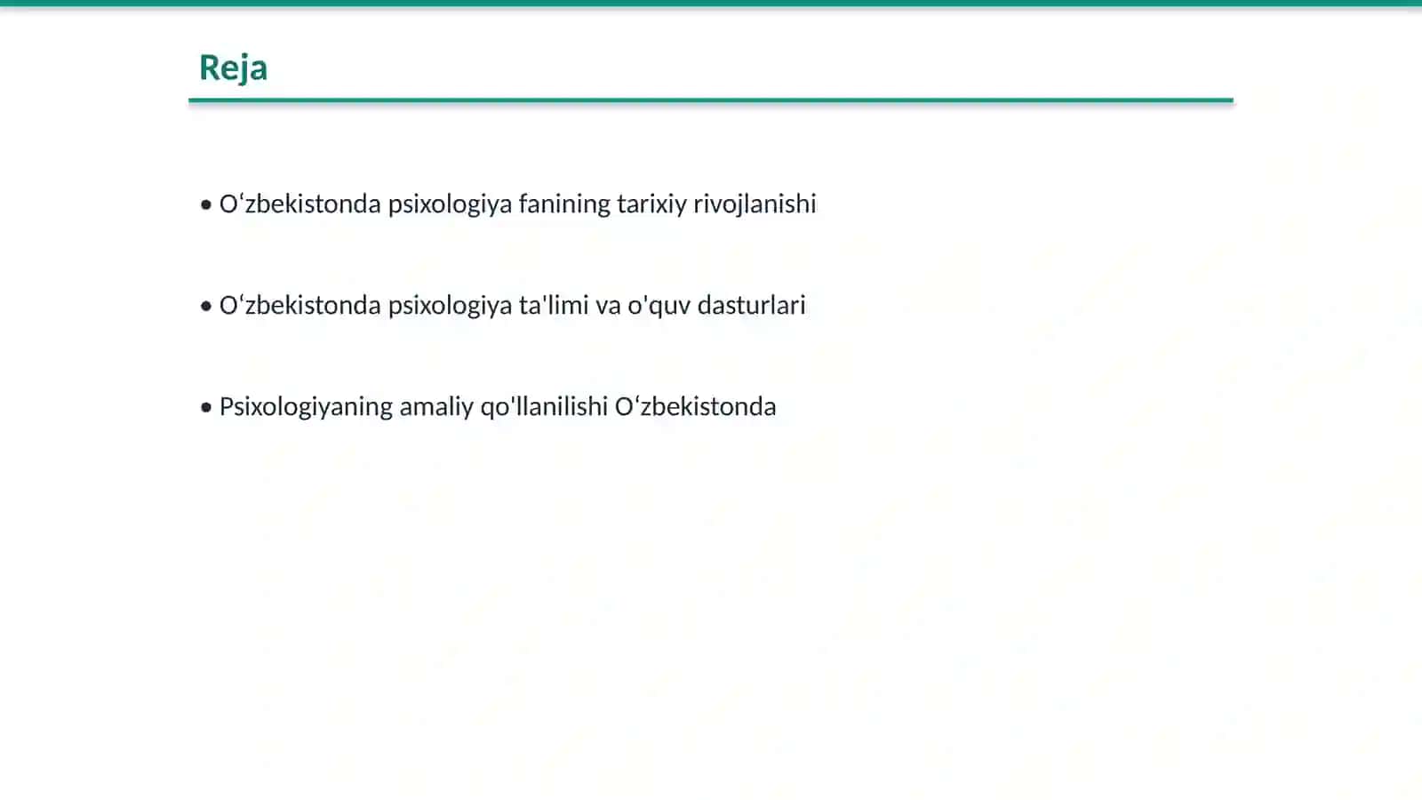 Oʻzbekistonda psixologiya faning rivojlanishi 2