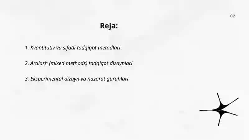 Hozirgi zamon psixologiyasining tadqiqot metodlari 2