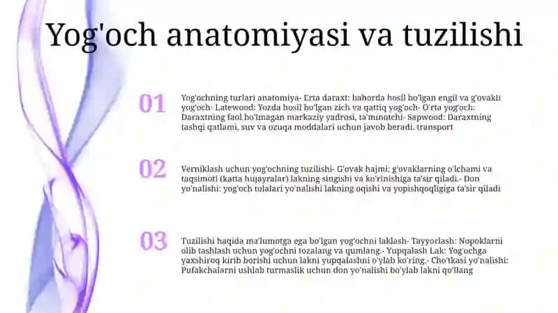 YogʻOchlarga Lak Bilan Pardoz Berishda Uning Strukturasini ToʻLa Bilgan Holda Pardozlash 2