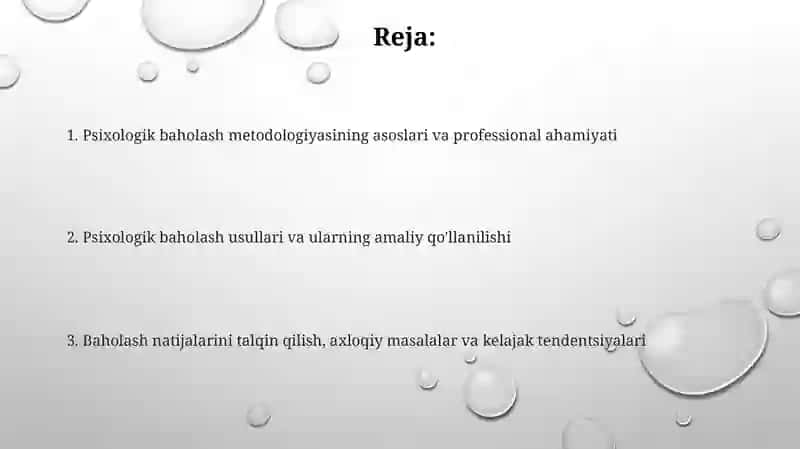 Psixologik baholash metodikasi 2