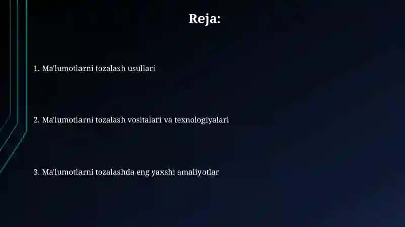 Mashina o'rganishda ma'lumotlarni tozalash usullari 2