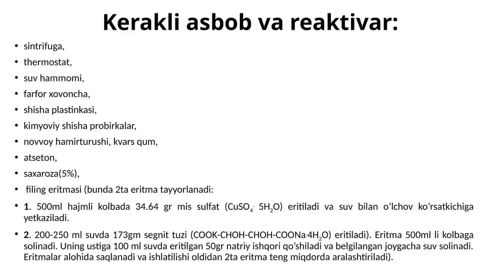 Saxaraza preparatini ajratib olish.(β-D-fruktofuranozid-fruktogidralazaKF 3.2.1.26) 2