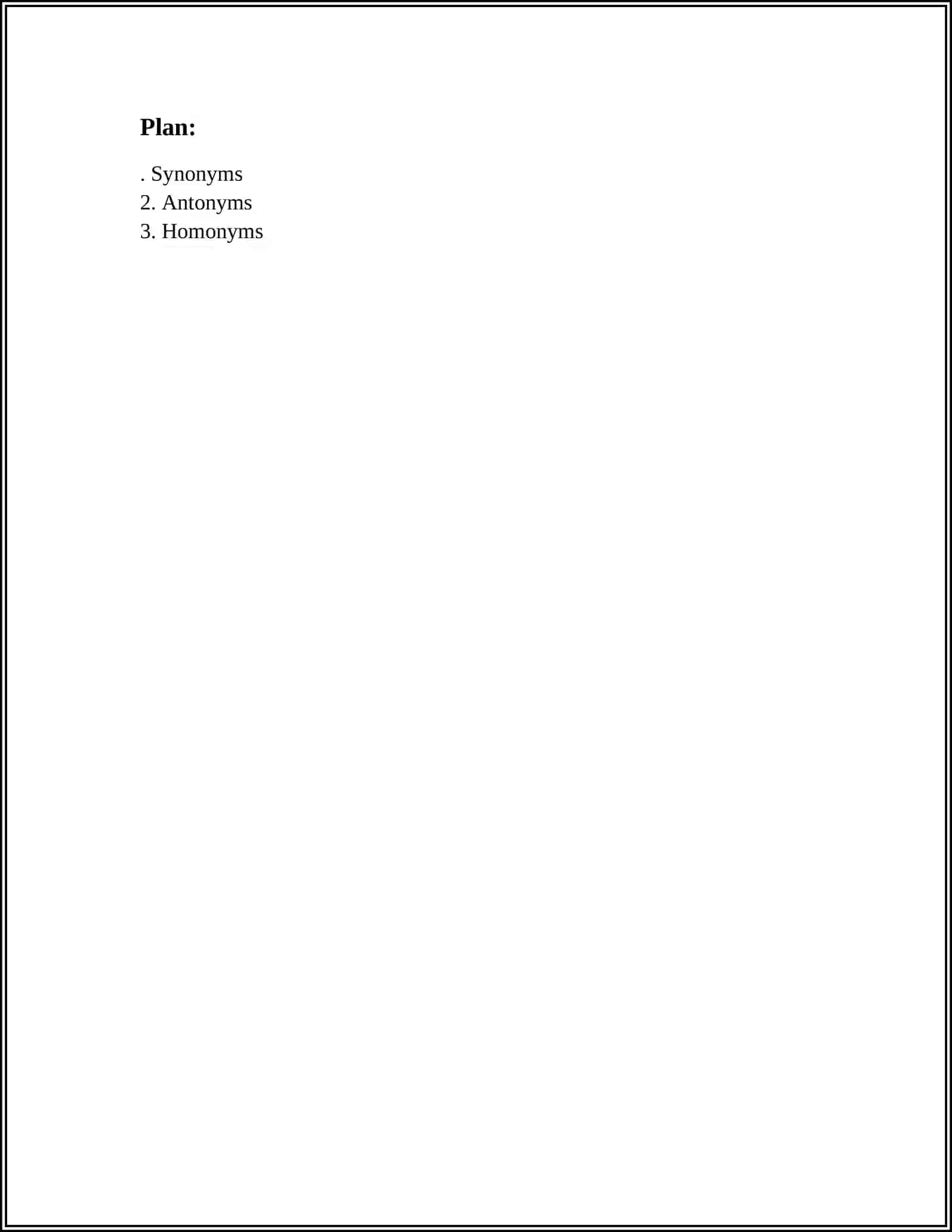 SEMANTIC CLASSIFICATION OF WORDS 2