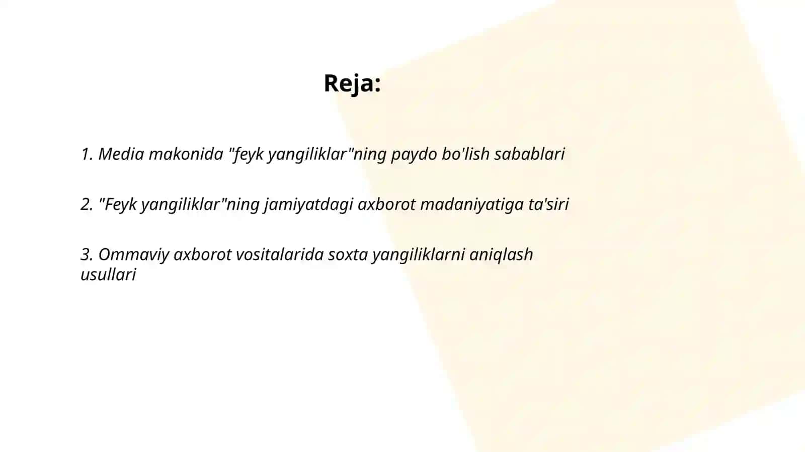 Media makona "feyk yangiliklar " ning xavfi 2