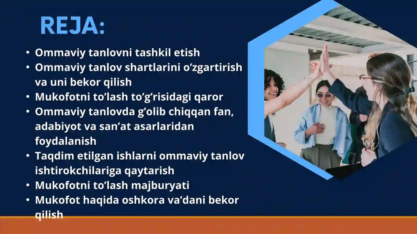 Ommaviy tanlov. Mukofotni oshkora va’da qilish 2