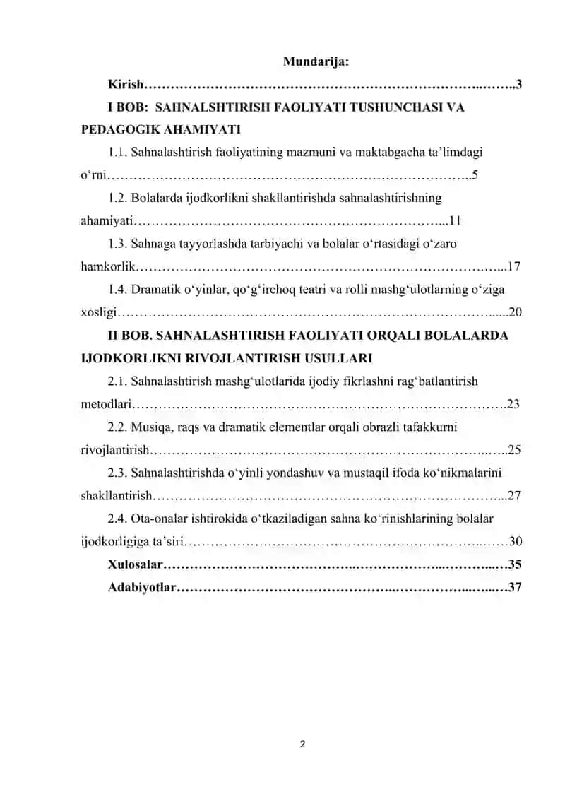 Maktabgacha ta’lim tashkilotida sahnalshtirish faolityatining asosiy maqsadi va vazifasi 2