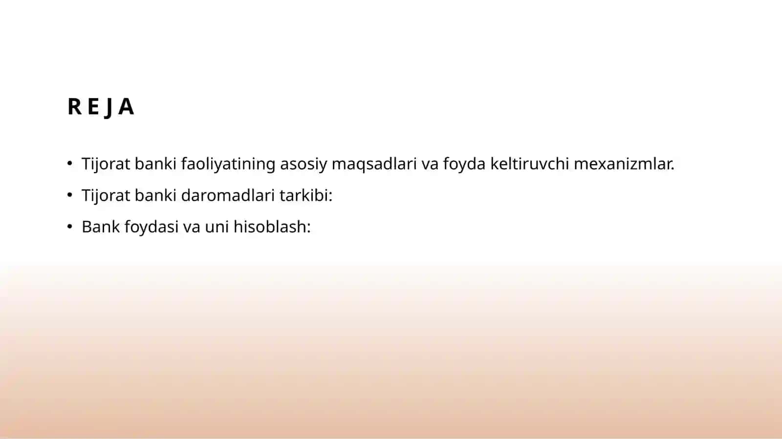 Tijorat banklarining daromatlari harajatlari va foydasini boshqarish yoʻlari 2