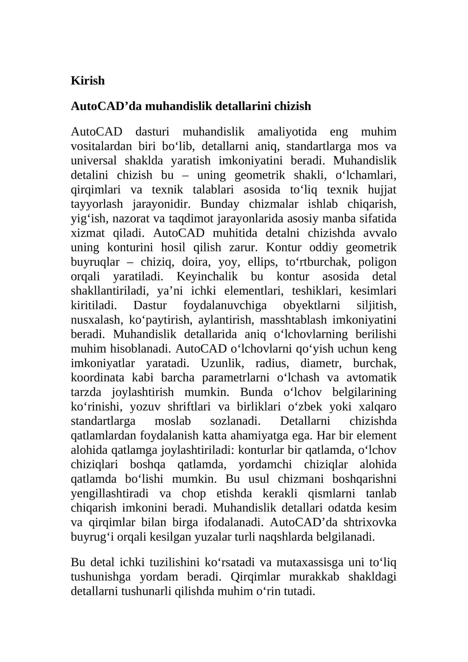 AutoCAD’da muhandislik detallarini chizish 2