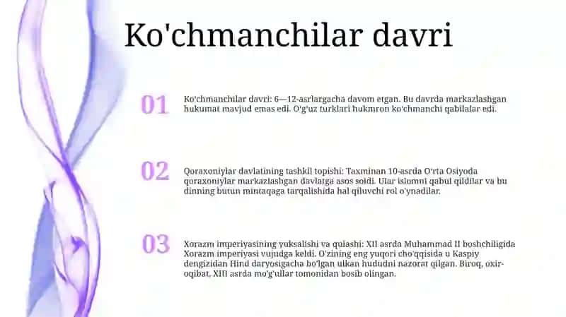Oʻzbek Davlatchiligining Tarixiy Bosqichlari 2