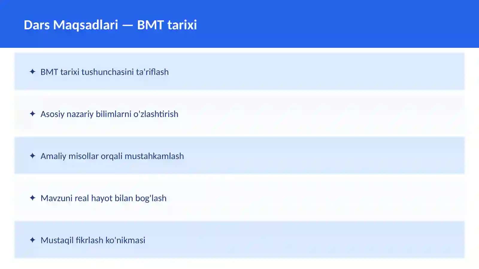 Dekolonizatsiya O'qituvchilar va talabalar uchun dars ishlanma 2