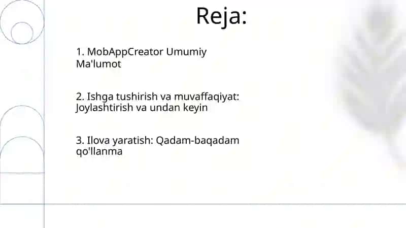 MobAppCreator dasturi 2