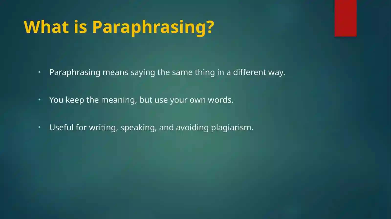 Paraphrasing in English 2