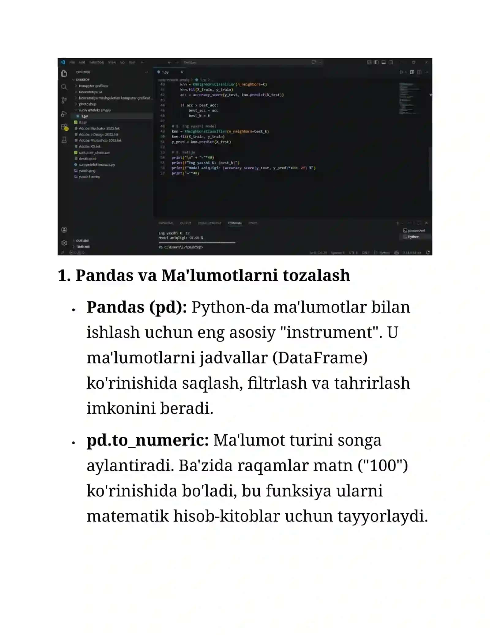 Pandas va Ma'lumotlarni tozalash 2