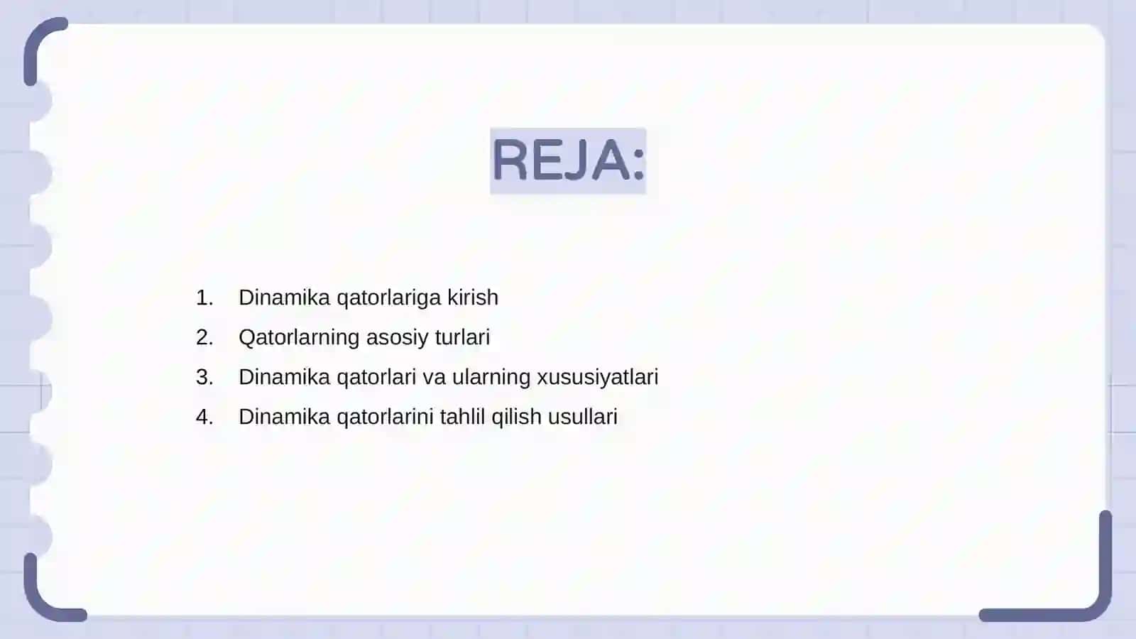 Dinamika qatorlari va ularning tahlili 2