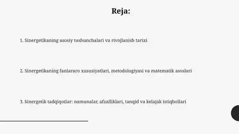 Sinergetika fanlararo ilmiy tadqiqot metodi 2
