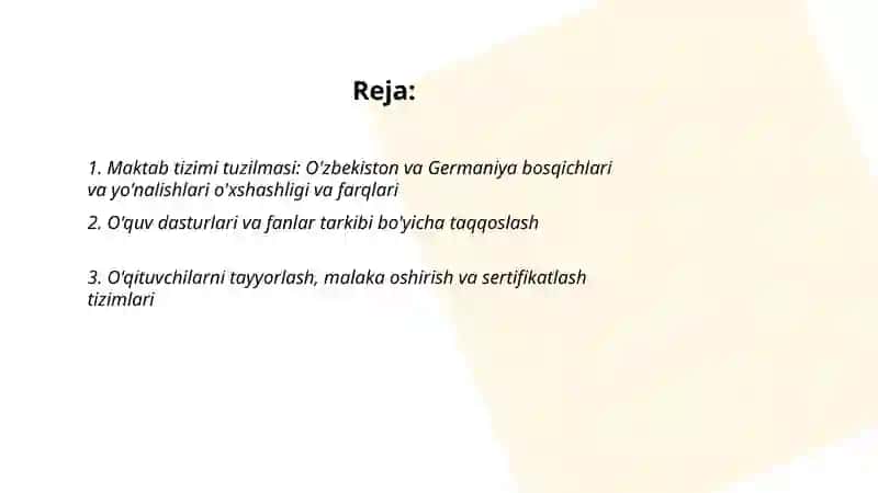 O'zbekiston ta'limi va Germaniya ta'limi o'xshashligi va farqlari 2