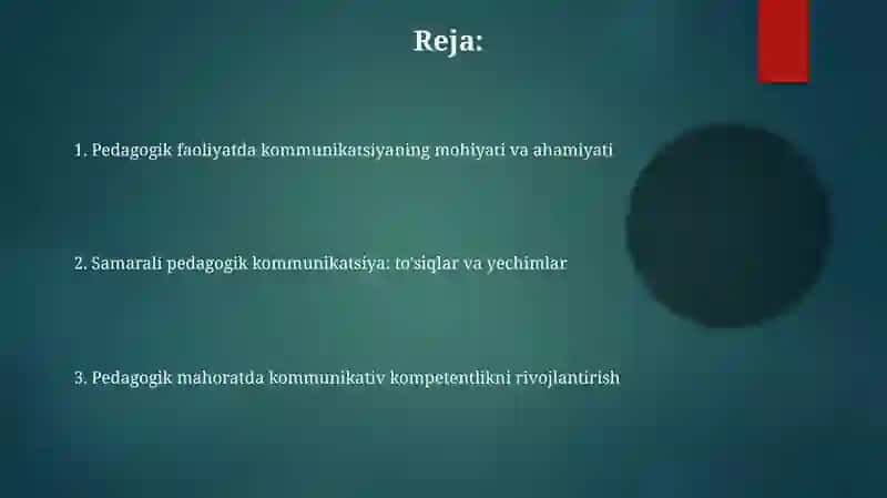 Pedagogik faoliyatda muloqot 2