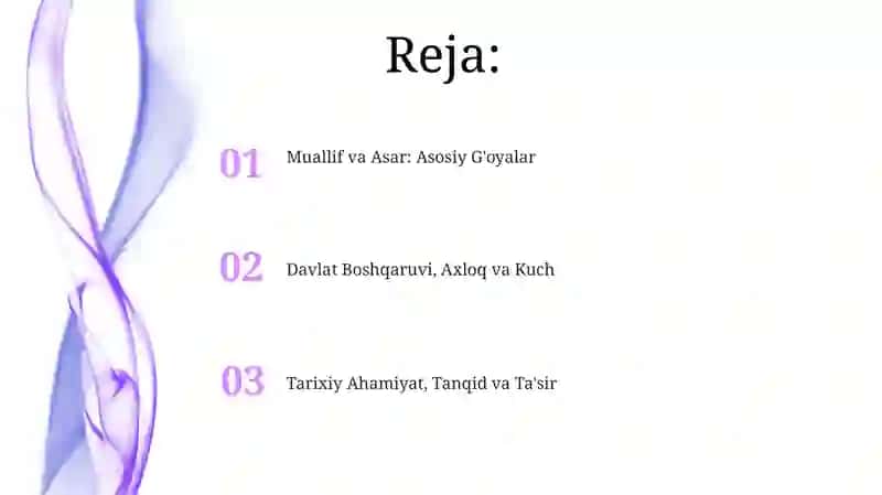 Makiavellining "Xukmron" asari bo'yicha 2