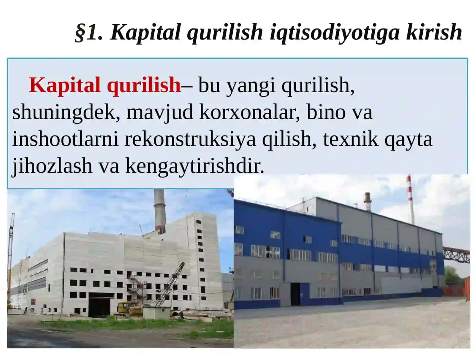 Kapital qurilish iqtisodiyoti 2