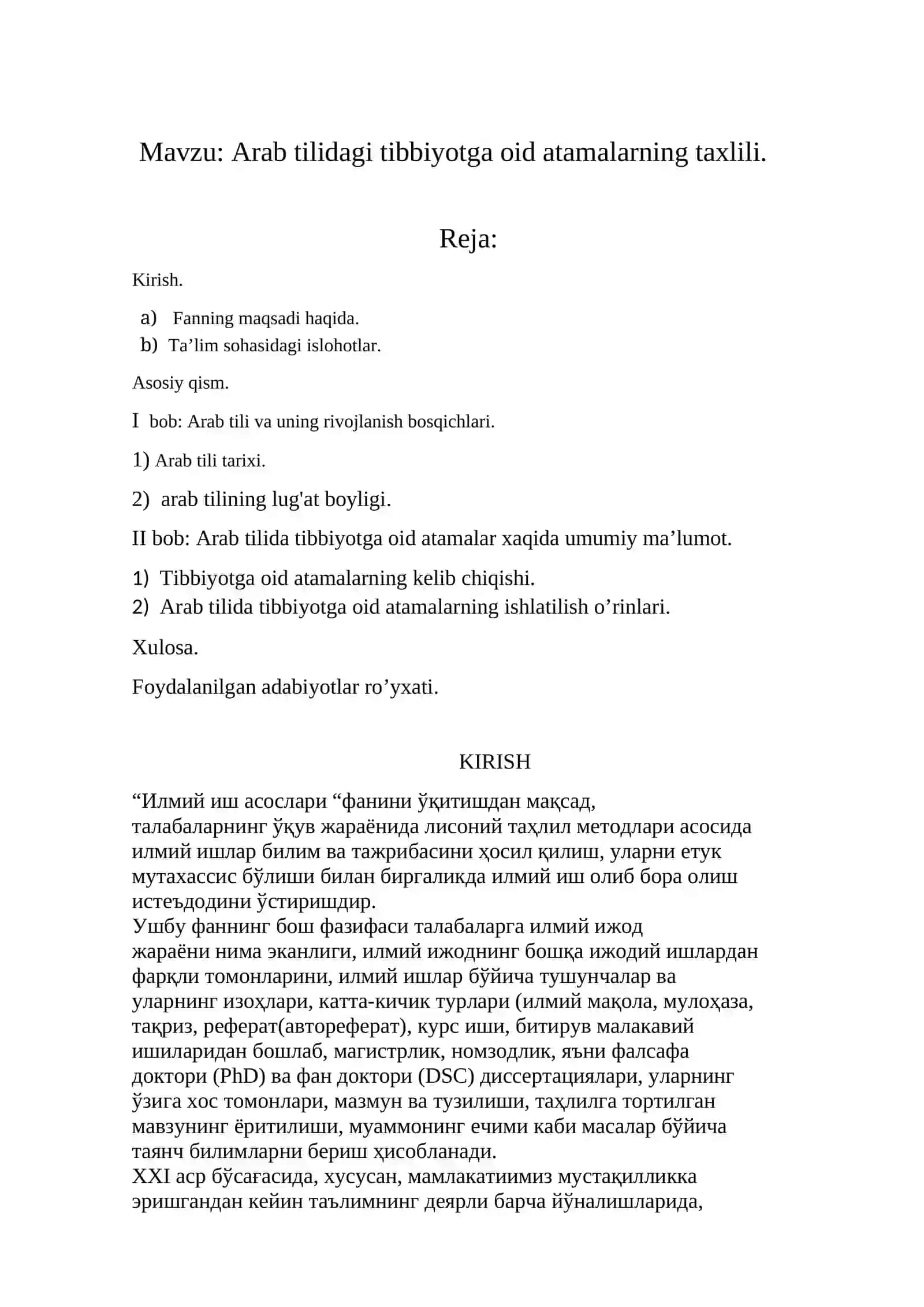 Arab tilidagi tibbiyotga oid atamalar 2
