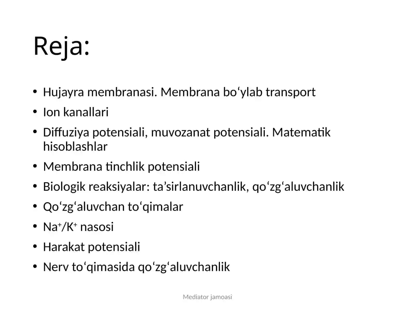 Qoʻzgʻaluvchan toʻqimalarfiziologiyasi 2