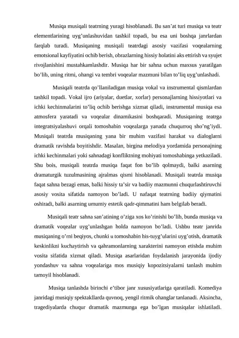 MUSIQALI TEATRDA MUSIQA ASARLARIDAN FOYDALANISHNING AYRIM TAMOYILLARI 2
