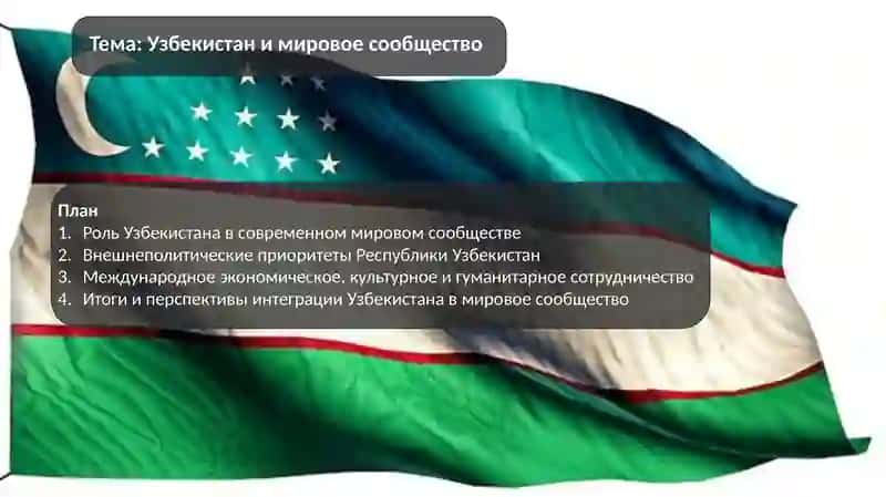 Роль Узбекистана в современном мировом сообществе 2