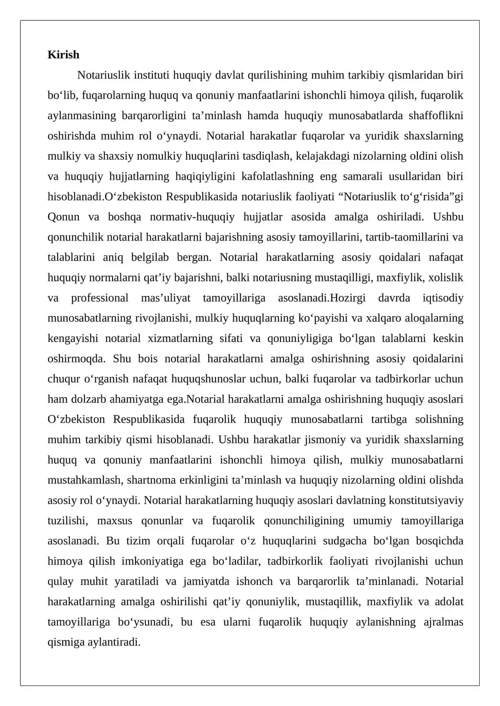 Notarial harakatlarni amalga oshirishning asosiy qoidalari 2