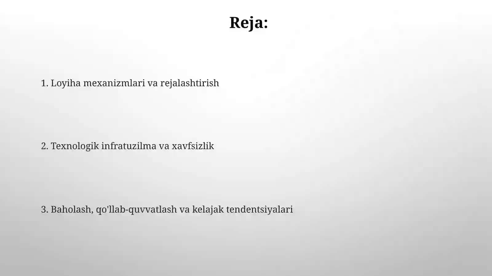O'quv loyixalarni texnologik jixadan joriy etish mexaniklari 2