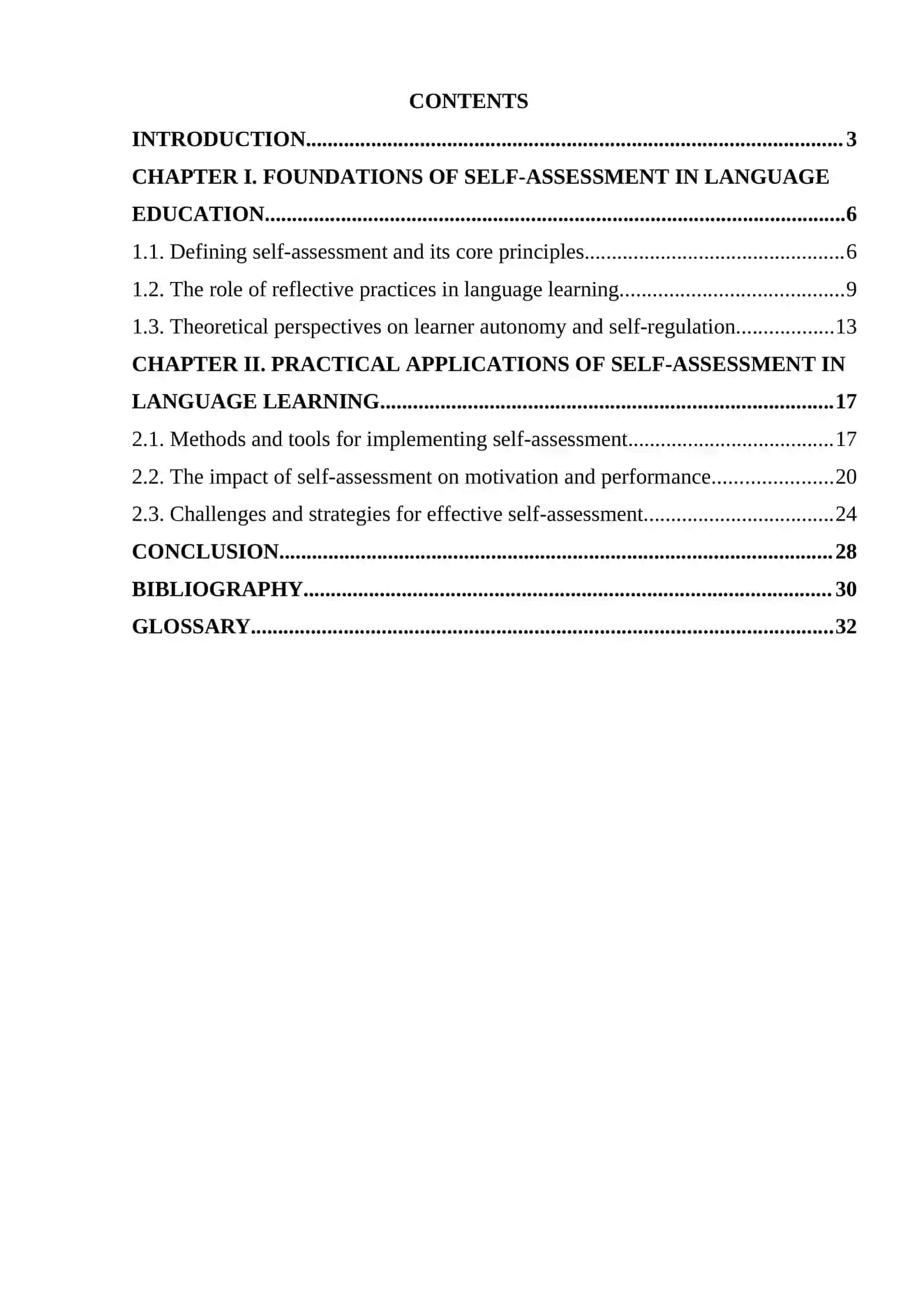 Course Paper on "The Role of Self-Assessment in Language Learning" 2