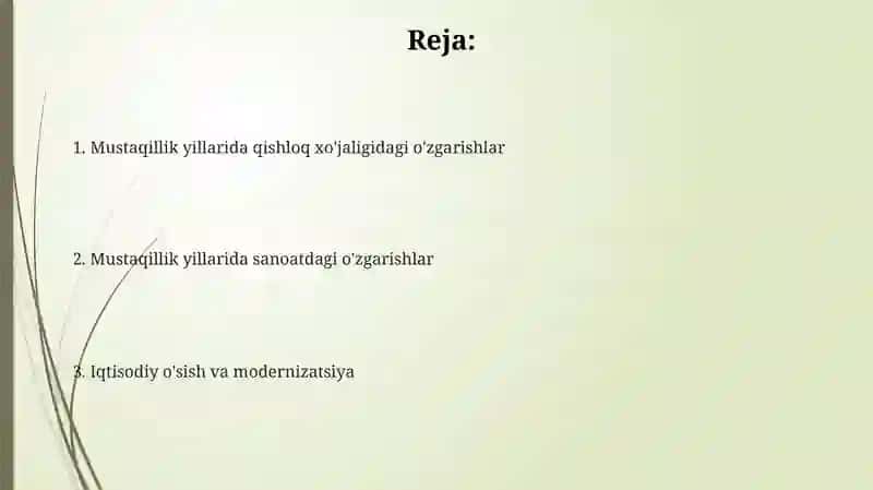 Mustaqillik yillarida qishloq xo'jaligidagi o'zgarishlar 2